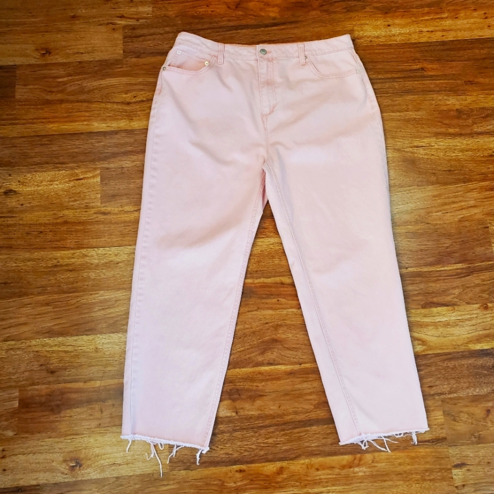 NOBO No Boundaries Crop Jeans Size 17 Straight Light Pink